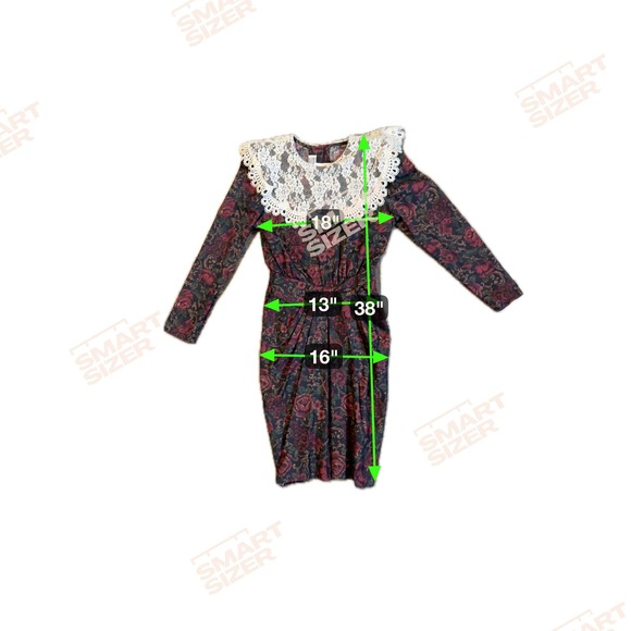 Vtg Gunne Sax by Jessica McClintock Dress S/5 Floral Lace Bib Prairie‎ Victorian - Picture 10 of 10